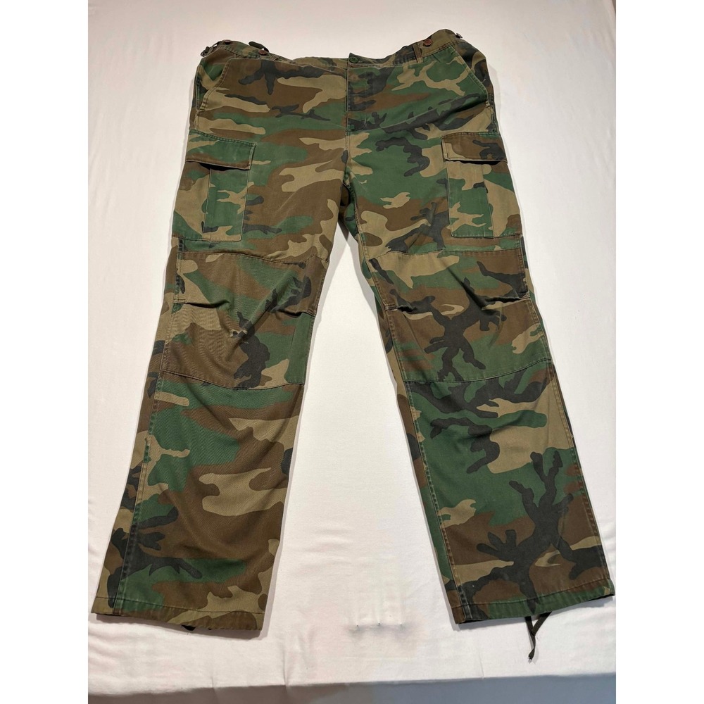 Wild Ass Mens Woodland Camo Cargo Pants XL Regular 43x32 Tactical Work Trousers